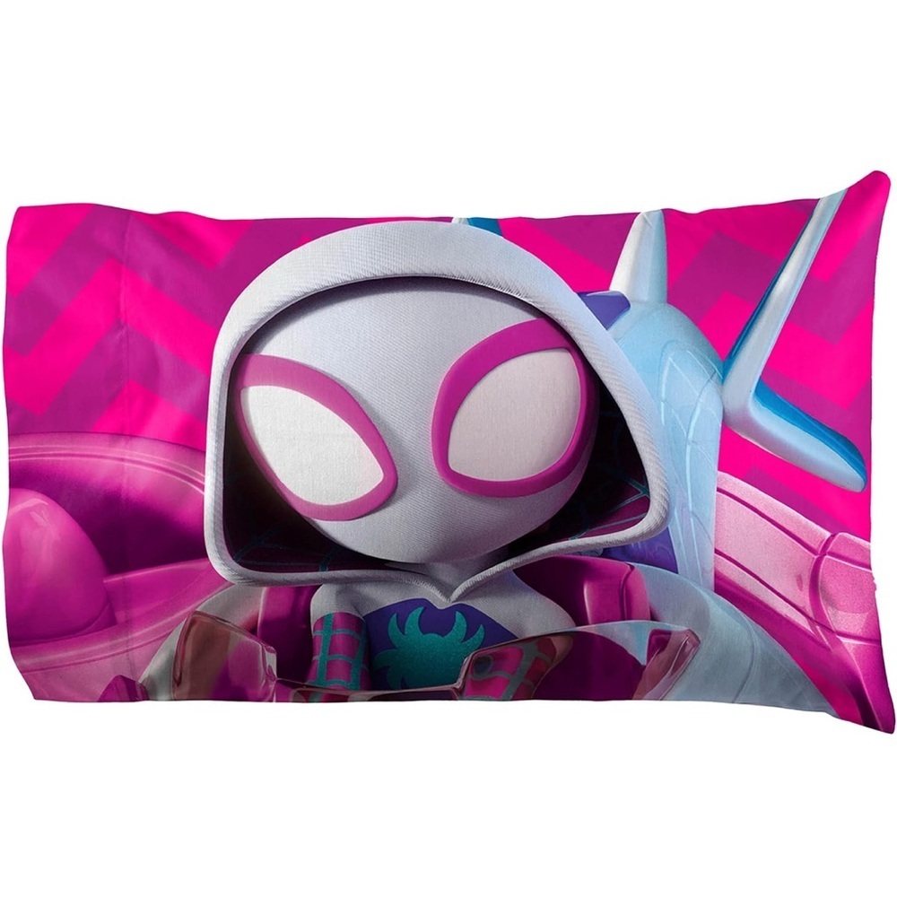 NEW Marvel Ghost Spider Gwen Spider-Man Twin Sheet Set  - Pink and Blue - Picture 6 of 10